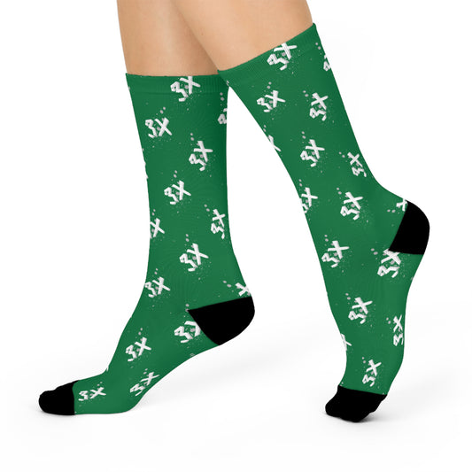 3X Splatter Socks - Green