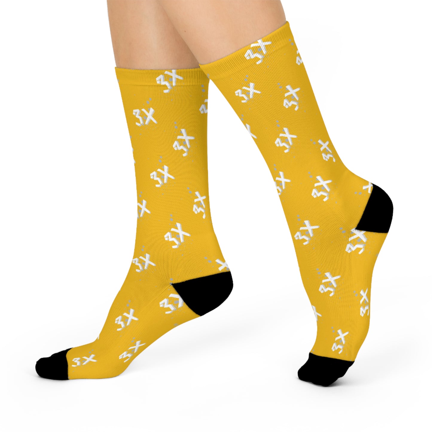 3X Splatter Socks - Yellow