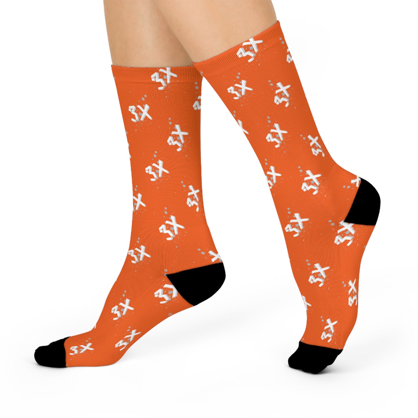 3X Splatter Socks - Orange