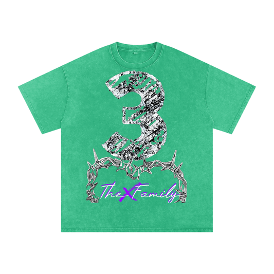 Snow Washed Oversized Cotton T-Shirt ODMPOD