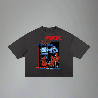 Classic Frayed Boxy Tee ODMPOD